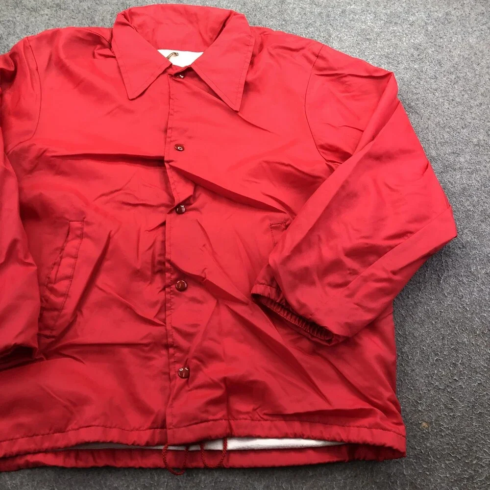Vintage Admiral Sportswear Jacket Mens Large Red Nylon Snap Windbreaker USA